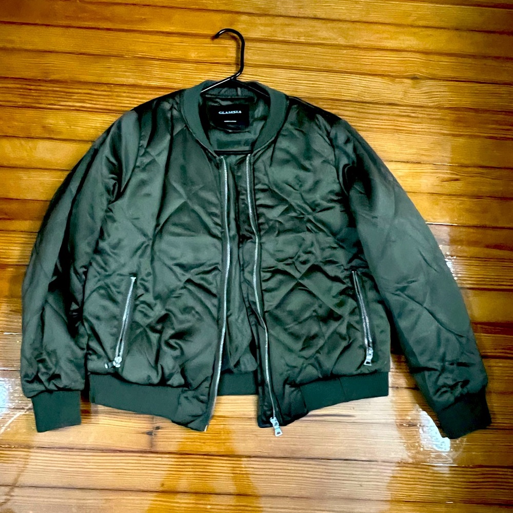 Satin Bomber Jacket
